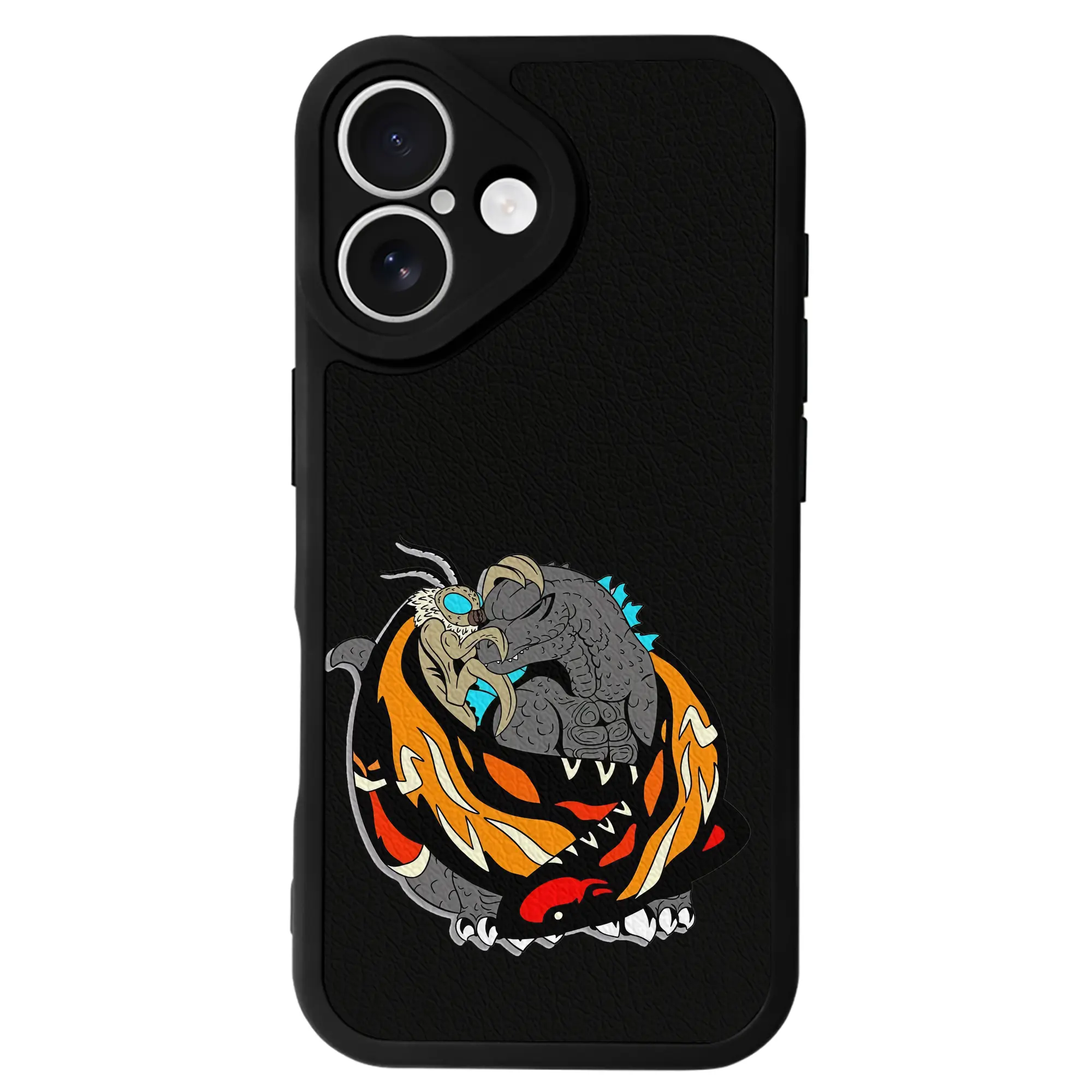 ゴジラ グッズ,モスラ - IPhone 16シリーズ対応 ・ シリコンスマホケース ・ レザー調 ・ 高精度フィット ・ 耐衝撃 ・ ワイヤレス充電対応 ・ 精密カット